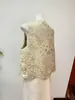 [Zhi Li] Nuevo chaleco de lentejuelas bordado estilo chino con motivos florales, colección otoño 2026, cuello redondo, chaleco elegante y chic para mujer