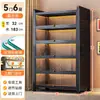 Estantería de Acero con Puertas de Cristal, Gabinete de Exhibición de Hierro a Prueba de Polvo de Pie, Gabinete de Almacenamiento, Gabinete Organizador