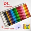 Lápis de Cera Plástico Infantil Não Suja as Mãos Pincel 24 Cores 36 Cores Pintura Pastel a Óleo Lápis de Cera Triangular Colorido