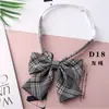 Cuello JK Lazo a Cuadros Uniforme para Foto de Graduación Estilo Universitario Japonés para Mujer Mariposa Decorativa Falda a Cuadros Mismo Cuadro Pequeño