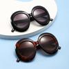 Gafas de Sol de Nuevo Estilo de Moda para Mujer, Estilo Europeo y Americano, Gafas Redondas Únicas, Montura de Gafas de Sol de Calle con Aspecto Natural