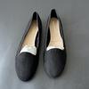 2025 Primavera y Otoño Nuevo Estilo Exportación Elegante Color Puro Punta Redonda Boca Baja Slip-On Zapatos Perezosos para Mujer Bailarinas Zapatos