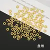 Cuentas Espaciadoras para Rueda Chapadas en Oro de 24 Quilates, Piezas Espaciadoras Lisas, Accesorios Hechos a Mano para Joyería DIY, Cuentas para Pulseras y Collares, Conservación del Color