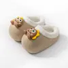 Chinelos infantis de algodão de dinossauro para meninos e meninas, quentes e macios, à prova d'água em EVA, removíveis, adequados para pais e filhos, para crianças maiores e bebês