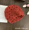 Gorro de Punto para Otoño e Invierno Estilo Transfronterizo con Hilo de Algodón Diseño Hueco, Moderno y de Alta Gama, Hace que la Cara Parezca Más Pequeña, Gorro de Lana Tejido a Mano para Clima Frío