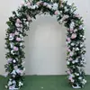 Nuevo arreglo floral para arco de boda, flores artificiales para decoración de escenario, flores de bienvenida para el salón de bodas, arreglo de boda con efecto de cielo estrellado