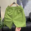 Shorts Masculino com Cordão Estilo Retrô de Hong Kong 2026 Tendência Coreana Versátil Colorido Dopamina Design Calça Esportiva