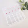 Joyería para Uñas Caja de Almacenamiento para Uñas Translúcida de 10 Compartimentos Caja de Almacenamiento con Clasificación Digital Caja de Uñas para 500 Piezas Venta al por Mayor