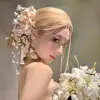 Tocados para el Día del Niño Li Yitong Ciervo Blanco Mismo Pasador Borla de Perla Aire de Hada Pasador Alas de Mariposa Tocados de Elfo