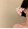 Grampo de Cabelo Flor de Tecido Estilo Coreano, Doce e Simples, Moderno e Elegante, Grampo de Cabelo de Alta Qualidade, Nicho e Único, Acessório de Cabelo Versátil para Mulheres