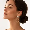 Pendientes Tejidos a Mano de Hierba y Vidilo Estilo Bosque Vintage, Pendientes Estilo Vacaciones Bohemias de Verano, Pendientes Exagerados Que Hacen Que la Cara Parezca Más Pequeña