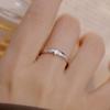 Anillo de plata S925 con diseño de estrella dulce y fresco de Corea bajo el árbol Banyan, para mujer, con diseño de nicho, sensación avanzada, abierto, liso, de plata.