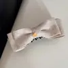 Pasador de Pelo Dorado con Forma de Corazón para Mujer, Pinza Vertical para la Parte Trasera de la Cabeza, Pinza Retorcida, Pinza Banana Grande de Doble Cara de Alta Gama