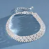 Pulsera de Hebilla de Bloqueo Hueca Cruzada Redonda y Cuadrada Incrustada con Diamantes Transfronteriza Europea y Americana, Lujo Ligero, Personalizada, Joyería Sencilla para la Mano para Mujeres