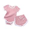 Ropa Casual para Niños Verano Nuevo Pijama para Bebé Conjunto de Ropa para Casa para Niños Mameluco de Manga Corta Body Pantalones Cortos Conjunto de Dos Piezas