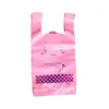 Saco Rosa para Loja de Roupas com Logo Impresso Personalizado Saco de Compras Grande de Plástico Pe Espesso e Resistente