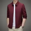Nueva Chaqueta de Primavera y Otoño 2023 para Hombre de Negocios con Solapas Chaqueta Delgada Casual para Padre de Mediana Edad