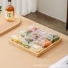 Prato de Frutas Jiugongge Pequeno Exquisito Decorado Prato de Lanche com Frutas Secas Vidro Doméstico Sala de Estar Pratos de Separação Prato Dip Dip