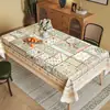 Toalha de Mesa de Luxo Leve de Alta Qualidade Impermeável e à Prova de Óleo Estilo Retro Americano Dopamina Tapete para Mesa de Jantar Estilo Ins Toalha de Mesa para Mesa de Centro
