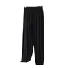 Calças Bloomers de Modal Femininas Primavera/Verão Finas Largas Casuais Esportivas Calças com Amarração no Tornozelo Anti-Mosquito Calças para Prática de Yoga Dança