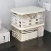 Caja de Almacenamiento de Cosméticos de Escritorio, Organización de Tocador, Artículos de Aseo Domésticos, Caja de Almacenamiento de Mascarillas Transparente de Gran Capacidad con Tapa