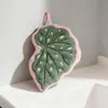 Padrão de folha de planta, adequado para decorar uma planta Costela-de-Adão, toalha de mão para pendurar para cozinha, banheiro e lavabo, toalha fofa e grossa