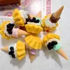 DIY resina juguete alimentario accesorios cono de helado epoxy funda de teléfono decoración de belleza imán de refrigerador llavero colgante