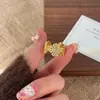 Anel Vajra Cruzado Vintage Resistente com Zircônia, Anel de Dedo Indicador Aberto com Design de Nicho de Luxo Leve Retrô