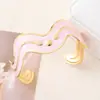 Europa y Estados Unidos transfronterizo nuevo acero inoxidable gota de aceite pintado al óleo pulsera abierta exagerada para mujer chapado en oro de 18K pulsera venta al por mayor
