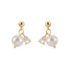 Brincos Minimalistas Estilo Francês Moda Retrô Versátil Luxo Leve High-End Pedra Olho de Tigre Nicho Elegante Temperamento Personalidade Acessórios de Orelha