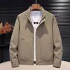 Jaqueta com Gola Alta Estilo Old Money para Homens, Nova Coleção de Outono, Top Executivo Business Casual Masculino, Casaco Masculino para o Dia a Dia Americano