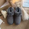 Primeiro Encontro Ji Botas de Neve Grossas Acolchoadas de Veludo para Mulheres Inverno Novo Bico Redondo Quente Botas Curtas de Pelo Sapatos de Algodão