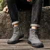 Botas Martin 2026 Outono Novo Cano Alto Couro Casual Tendência Sapatos Pretos Resistentes a Manchas Sapatos de Algodão Antiderrapantes Masculinos Botas de Couro Masculinas