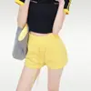Petite Hot Girl Calça Casual de Cintura Alta com Cordão Shorts Esportivos de Perna Larga Emagrecedores para Verão Feminino