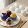 Molde de Silicone para Frutas e Alimentos de Grau Alimentício com 6 Cavidades, Molde para Bolo Mousse de Mirtilo, Ferramentas de Confeitaria, Atacado