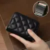 Bolsa de Cartão Feminina Exquisita de Alta Qualidade com Senso de Luxo Nova Multi-Cartões Pequena Anti-desmagnetização Bolsa de Troco e ID de Alto Valor para Mulheres