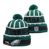 Boné de futebol dos 49ers, gorro de tricô bordado dos Steelers, chapéu de lã dos Eagles, chapéu quente para atividades ao ar livre com proteção para as orelhas para clima frio