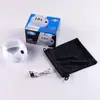 Lente Acrílica Cilíndrica Totalmente Óptica de Alta Magnificación Luz LED Recargable por USB Pisapapeles Lupa de Lectura Aumento 10X