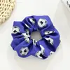 Goma para el pelo con estampado de fútbol nuevo transfronterizo para mujer, tamaño grande, alta elasticidad, accesorio para el pelo de la Copa del Mundo