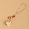 Gato de carbón Bodhi lindo con forma de garra cadena para teléfono móvil colgante cadena de llaves colgante nicho para mujer funda de teléfono móvil cadena de llaves colgante venta al por mayor