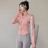 Jaqueta Esportiva Pilates Emagrecedora Secagem Rápida Top Feminino Yoga Manga Longa Conjunto de Roupa para Corrida Fitness