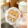 Fábrica de Origem Yiwu Esponja de Lavar Louça Gato de Desenho Animado Esponja de Polpa de Madeira Comprimida Suprimentos de Limpeza de Cozinha Esponja de Aço