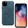Funda Doble Tarjeta Imitación Piel de Vaca Estampada Retro Mate para iPhone 11 Pro Max Funda Protectora