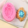 Molde de Silicona para Hacer Adornos Pequeños, Marco de Espejo de Estilo Retro Europeo DIY, Forma de Marco de Fotos, Decoración para Pastel de Fondant de Chocolate