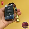 Chaveiro criativo de cabaça oca de latão puro Pingente de carro Chaveiro de pequeno frasco de remédio de emergência Ornaments de armazenamento portátil