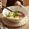 Tazón de Sopa con Patrón de Roca de Fábrica Hogareño Hebilla Grande Tazón Salah Cerámica Tazón Eamo Vajilla Destacada Premium para Hotel