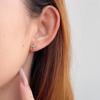 Pendientes con la letra X para mujer, diseño sencillo, estilo inglés, con agujeros en las orejas, 2024