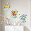 Nueva maceta de flores frescas pastorales LD93045 Taza sala de estar dormitorio porche decoración del hogar pegatinas de pared autoadhesivas al por mayor