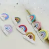 Pendientes de Borla de Algodón Estilo Nórdico Joyería Colgante Accesorios Llavero Arcoíris Trenzado Pequeño Hecho a Mano DIY