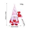 Decoración Navideña de Muñeca con Lentejuelas para Nuevo Producto Transfronterizo Árbol de Navidad Tejido Gorro de Corazón Adorno de Santa sin Rostro para Fiestas